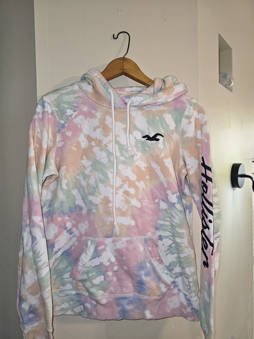 Hollister Pastel Tie-Dye Logo Hoodie